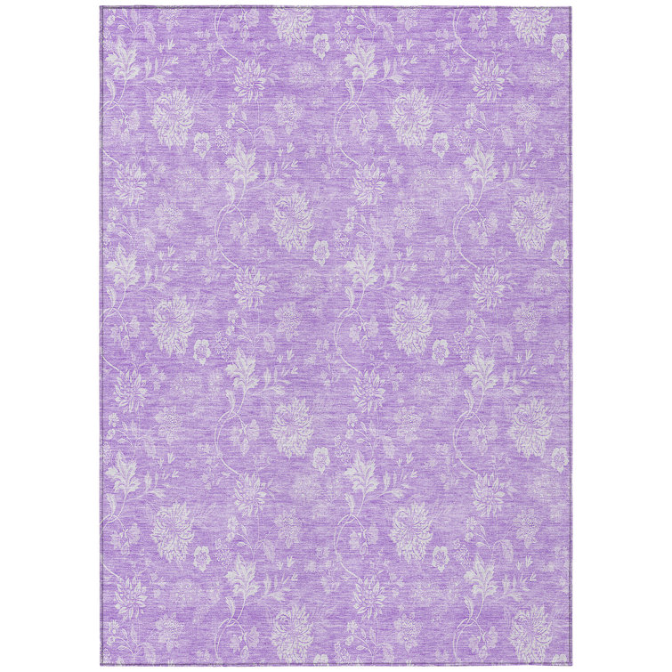 Myqueal Washable Floral Indoor / Outdoor Rug