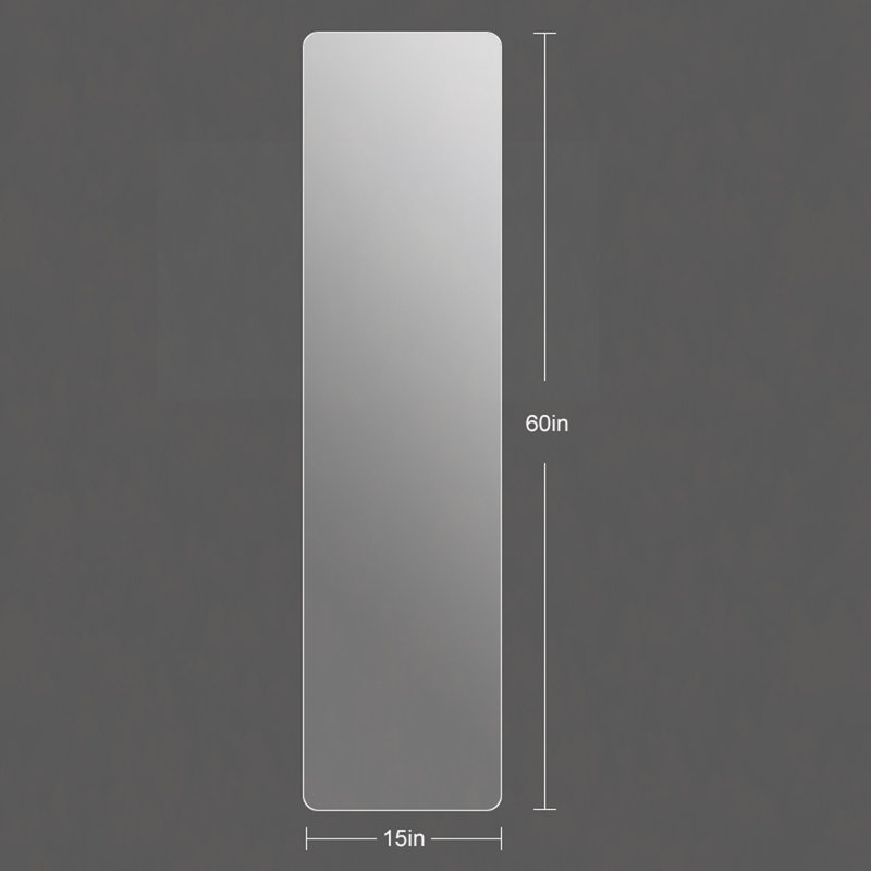 Full Body Mirror For Living Room Bedroom Cloakroom Wall-Mounted Round-Angle Dressing Mirror  Aviation Grade Aluminum