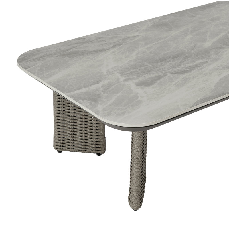Table basse d'extérieur en pierre frittée Monro