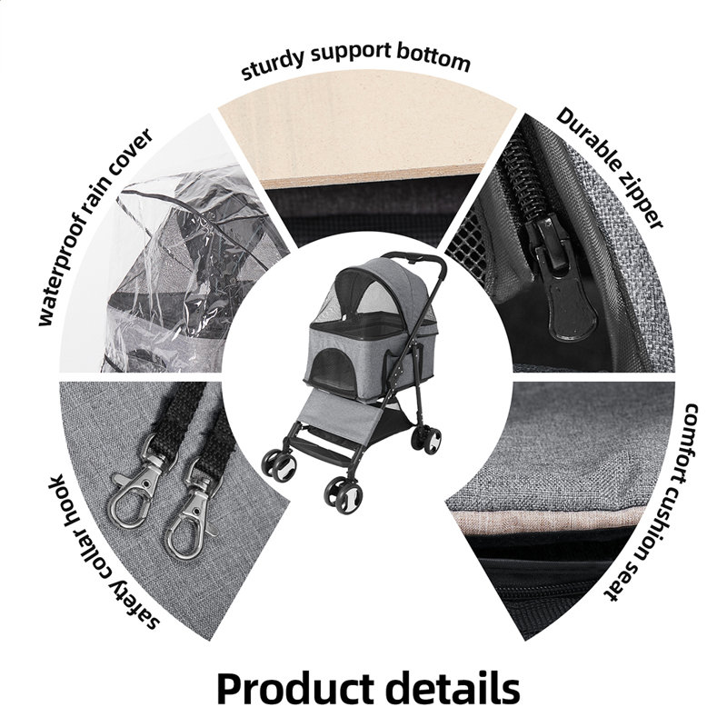 Foldable Pet Stroller with