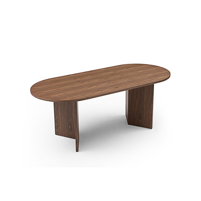 Wood Dining Table Kitchen Table Small Space Dining Table Black Desk Top, Walnut, Walnut