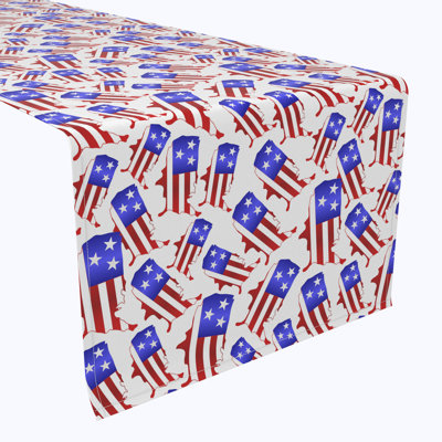 Carte Patriotica Puzzle Pieces Table Runner