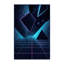 Tapis bleu moelleux et moelleux rétro Earls-1341376422