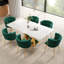 Ensemble de salle à manger rectangulaire à piédestal avec chaise tissée-602973854-602973852