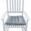 Chaise berçante en bois BLANC, sans passe-partout