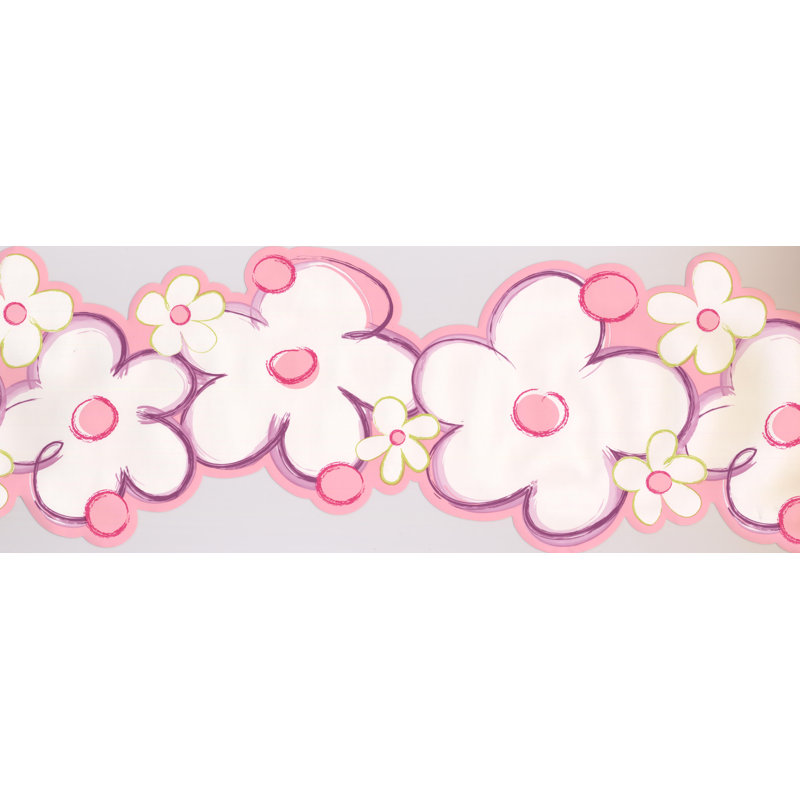 Bordure de faux papier peint l 9 pi x l 180 po, Mauve