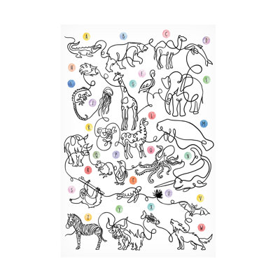 Alphabet animal sur toile