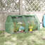 Serre portative de 6 pi x 3 pi, assemblage en acier, 2 housses et fenêtres enroulables, processus de croissance des plantes facilité, cadre d'ingrédients à double protection, plantes en plastique / plastique, période de croissance prolongée