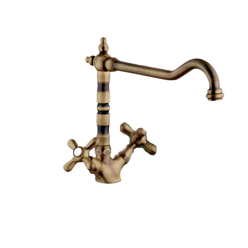 Baroc Twin Lever Monobloc Tap, Bronze
