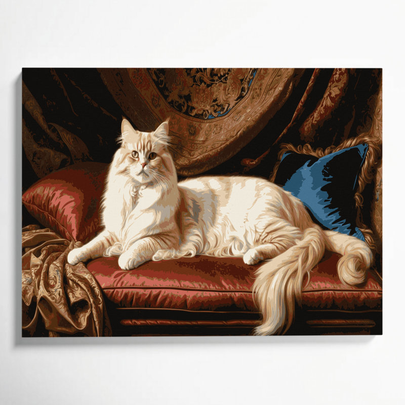 Chat persan brun, art mural sur toile