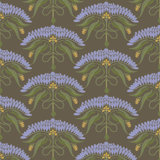 Fleur de Réve - Brown Lavender Floral Wallpaper