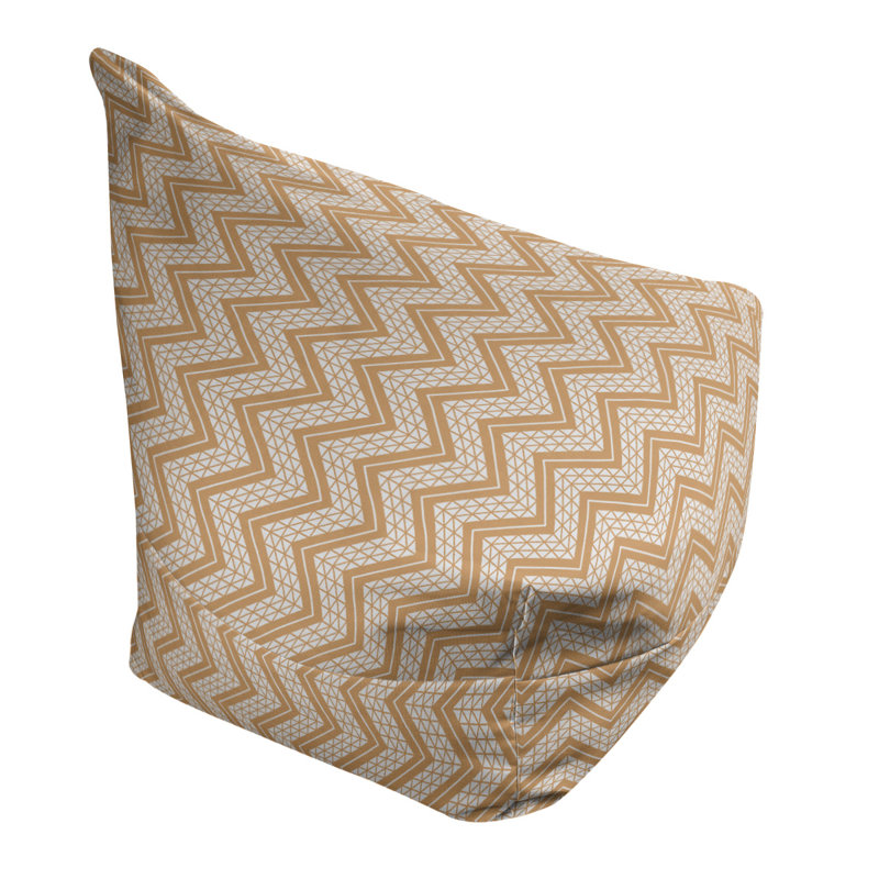 Housse de sac à billes à chevrons à la main classic, H 27 po x L 30 po x P 25 po, Orange, Bourre en polyester