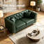Canapé Chesterfield modulaire deux places en similicuir vert-1811027143