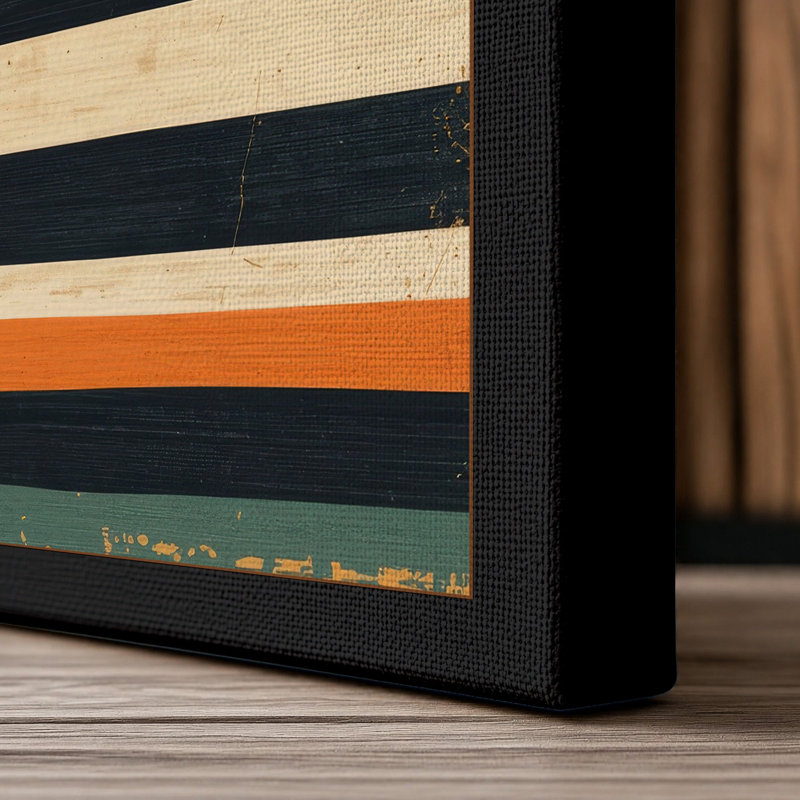 Layered Earth Tones Abstract - Wrapped Canvas, 18x12 - 45.7 x 30.5 cm, Black Border
