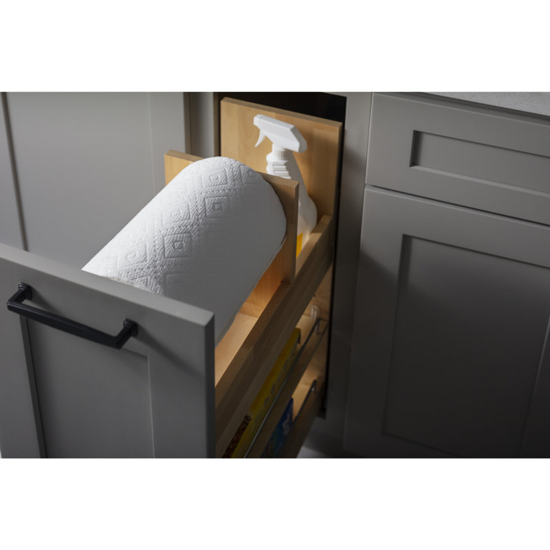 8" "No Wiggle" Soft-close Paper Towel Base Pullout