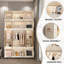 Armoire décorative, organisateur de rangement pour garde-robe portatif, commode, 17 portes magnétiques - 17 cubes et 1 tringle