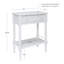 Table d'appoint Barras avec 1 tiroir et structure en bois-1097049089