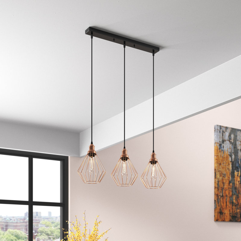 Kacie 3 - Light Kitchen Island Pendant, No