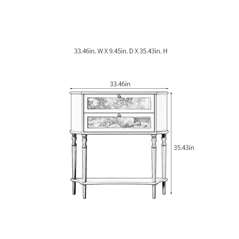 Console multifonctionnelle en bois massif