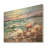 Coastal Clams Fusion On The Beach - Coastal Beach Wood Wall Art On Natural Pine Wood-55519344