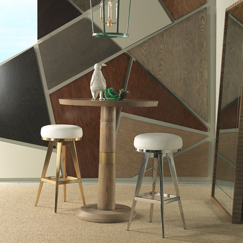 Capri Stool, Gold, Counter Stool (24" Seat Height)
