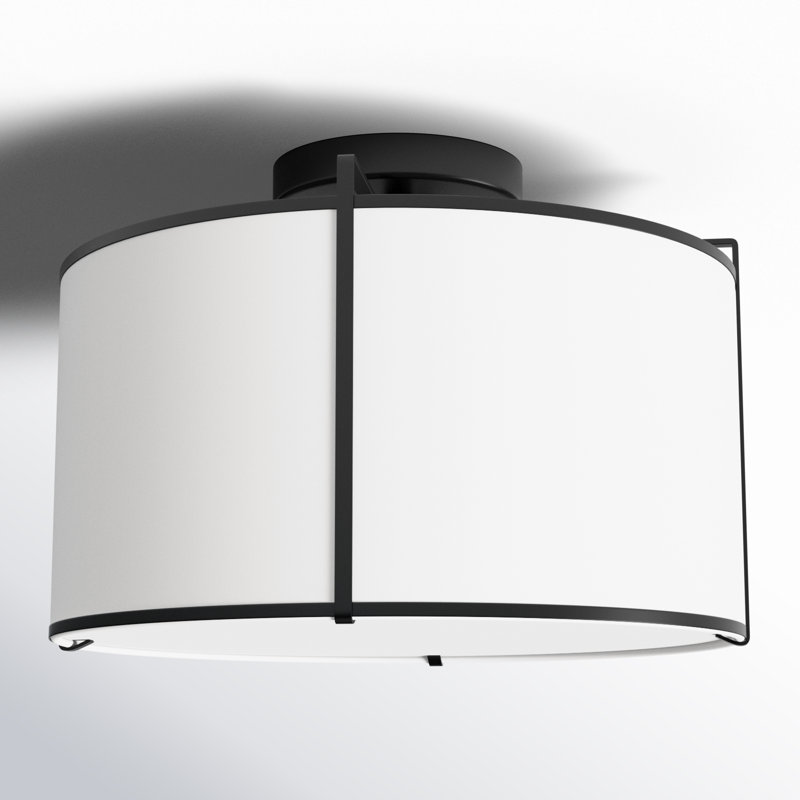 Plafonnier encastré 2 lumières trapézoïdales, Noir / blanc