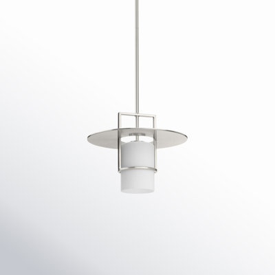 Cinder Single Light Etched Glass Dimmable Pendant