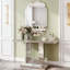 Console à miroir de 47 pouces avec base en U et lignes épissées à la main pour le salon, le couloir et le vestibule