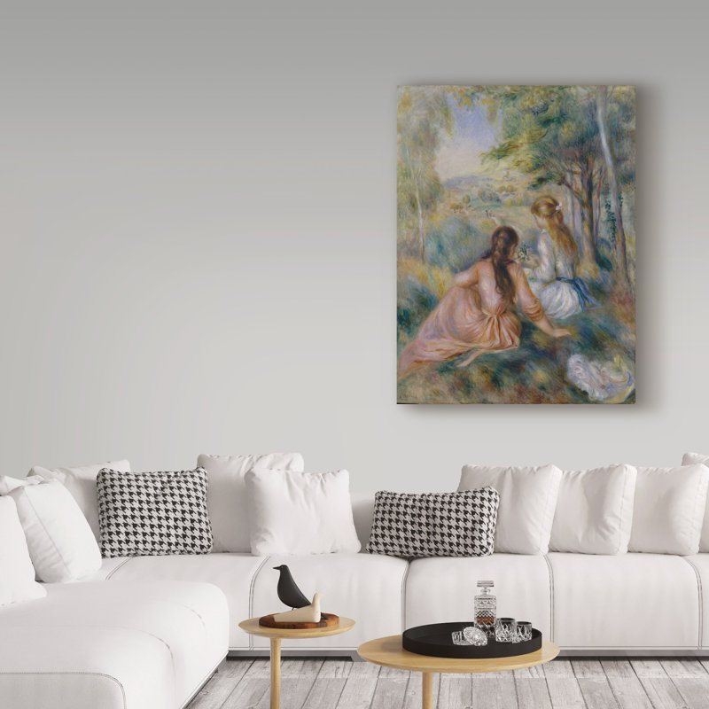 In The Meadow by Pierre-Auguste Renoir Large Canvas Art