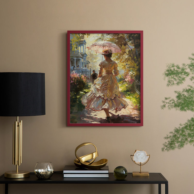 «WOMEN Series DCC XXVII», reproduction encadrée - bois massif, Rouge, H 15 po x l 12 po