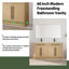 Meuble-lavabo double 60 po avec plateau en résine