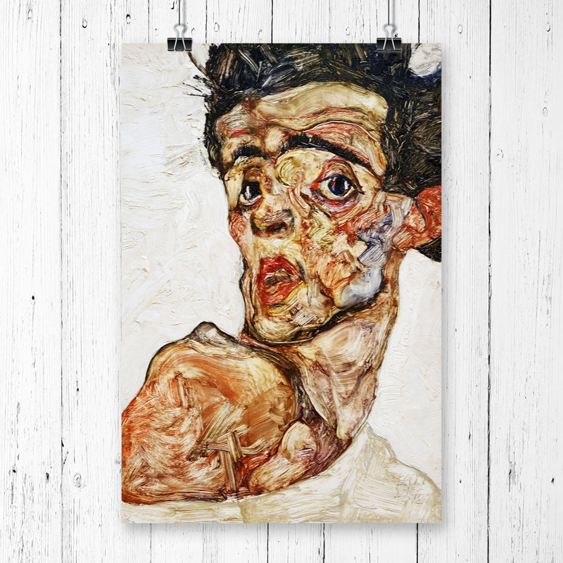 Egon Schiele Self Portrait - Frameless Print, 42 x 29.7cm