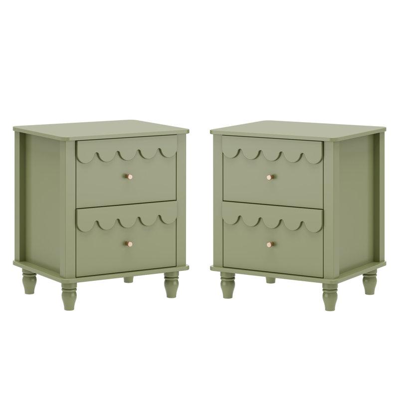 Dorlan 19.7“W Cute Cloud shape Nightstand, Green