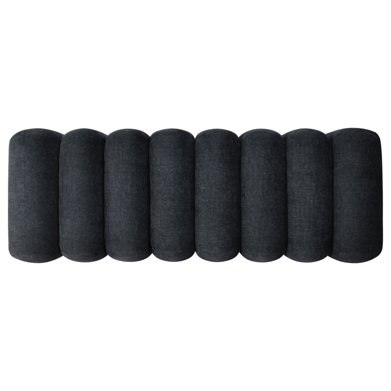 Banc d'appoint en chenille Summer, Noir