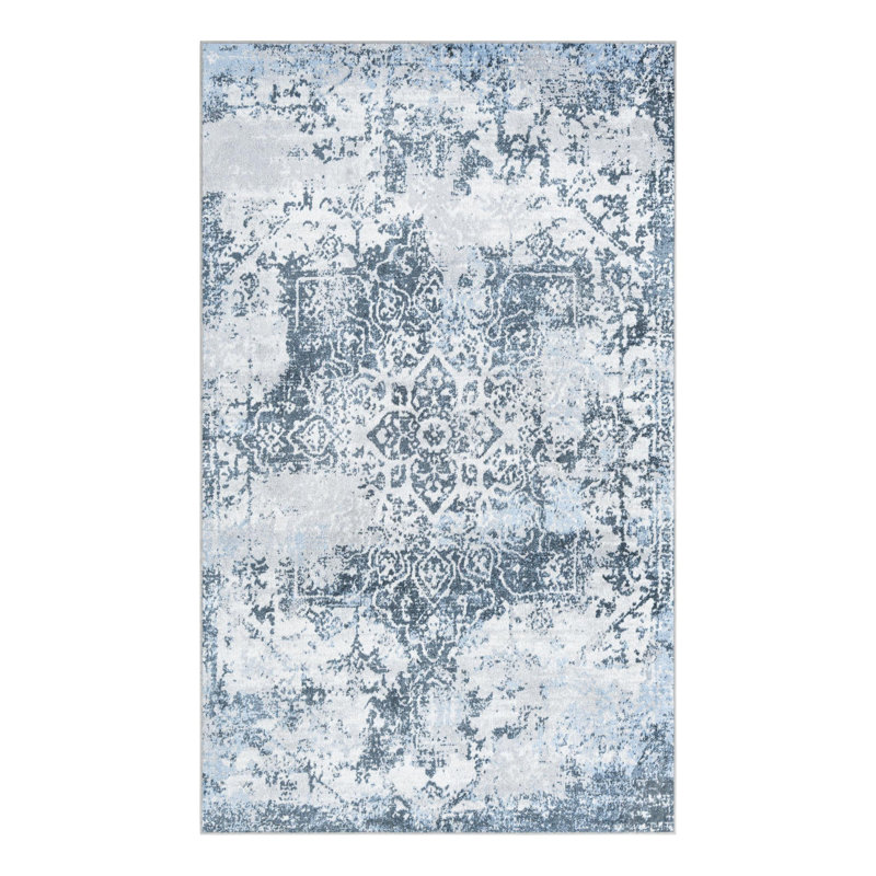 Massie Floral Indoor Rug, Rectangle 5'3" x 8'