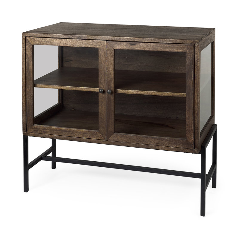 Buffet décoratif 2 portes Warner Iron, Brun moyen