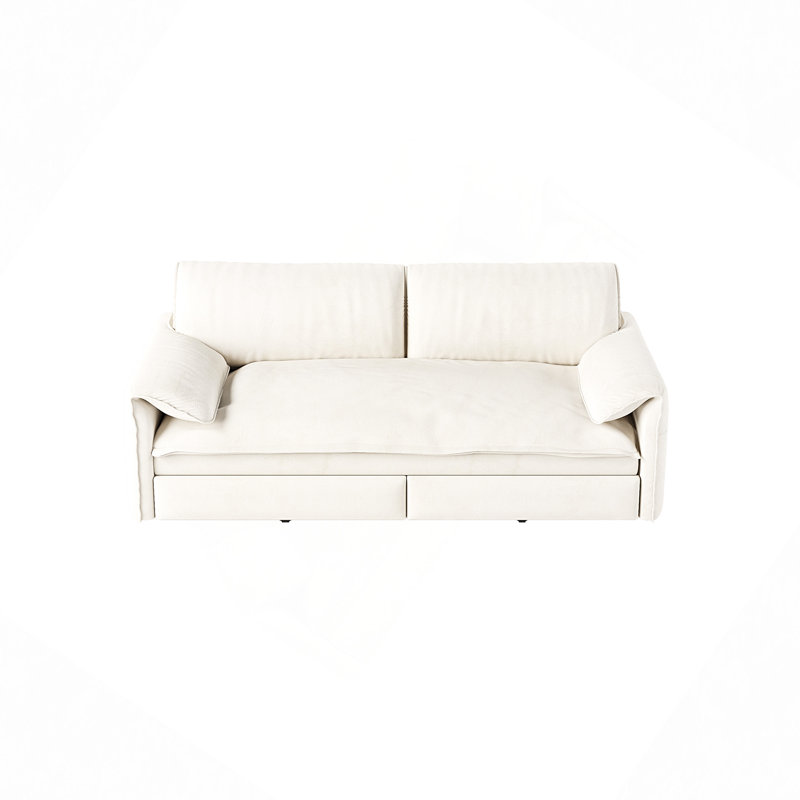 Grand canapé-lit 66 po, canapé-lit convertible 3-en-1 avec rangement latéral, causeuse multifonctionnelle en velours pour le salon, la chambre à coucher et un appartement