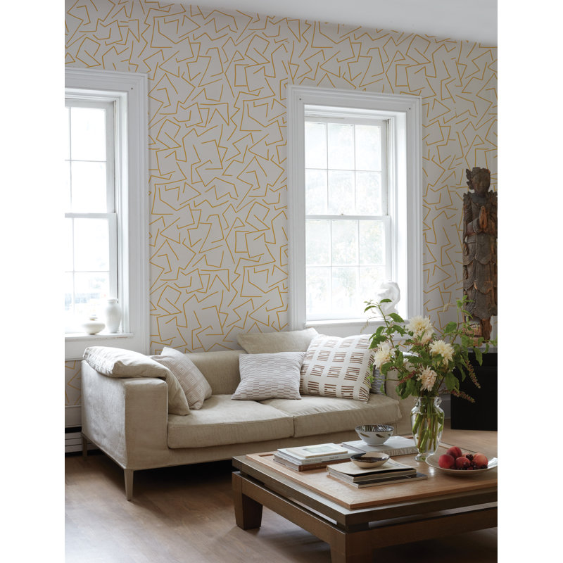 Papier peint Schumacher x Hadiya Williams Tangent, Ocre