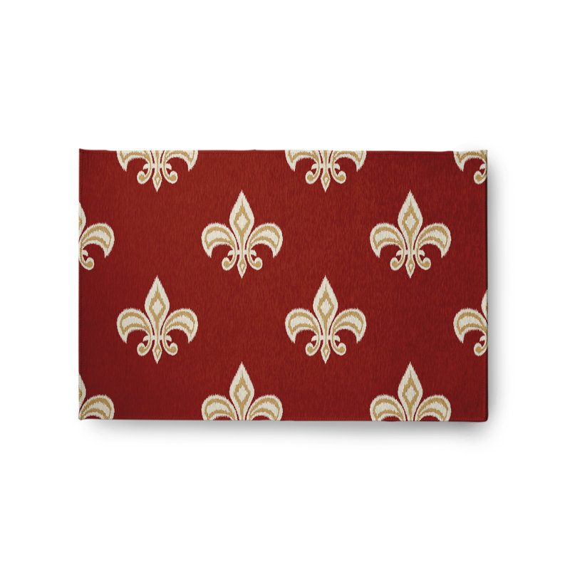Chenille Damask Indoor Rug, Rectangle 2' x 3'