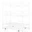 Lit superposé triple en métal avec lit gigogne en blanc - configuration basse pour un accès facile au lit gigogne simple-1166091258