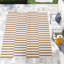 Tapis rayé intérieur / extérieur Robinson taupe / ivoire-798531921