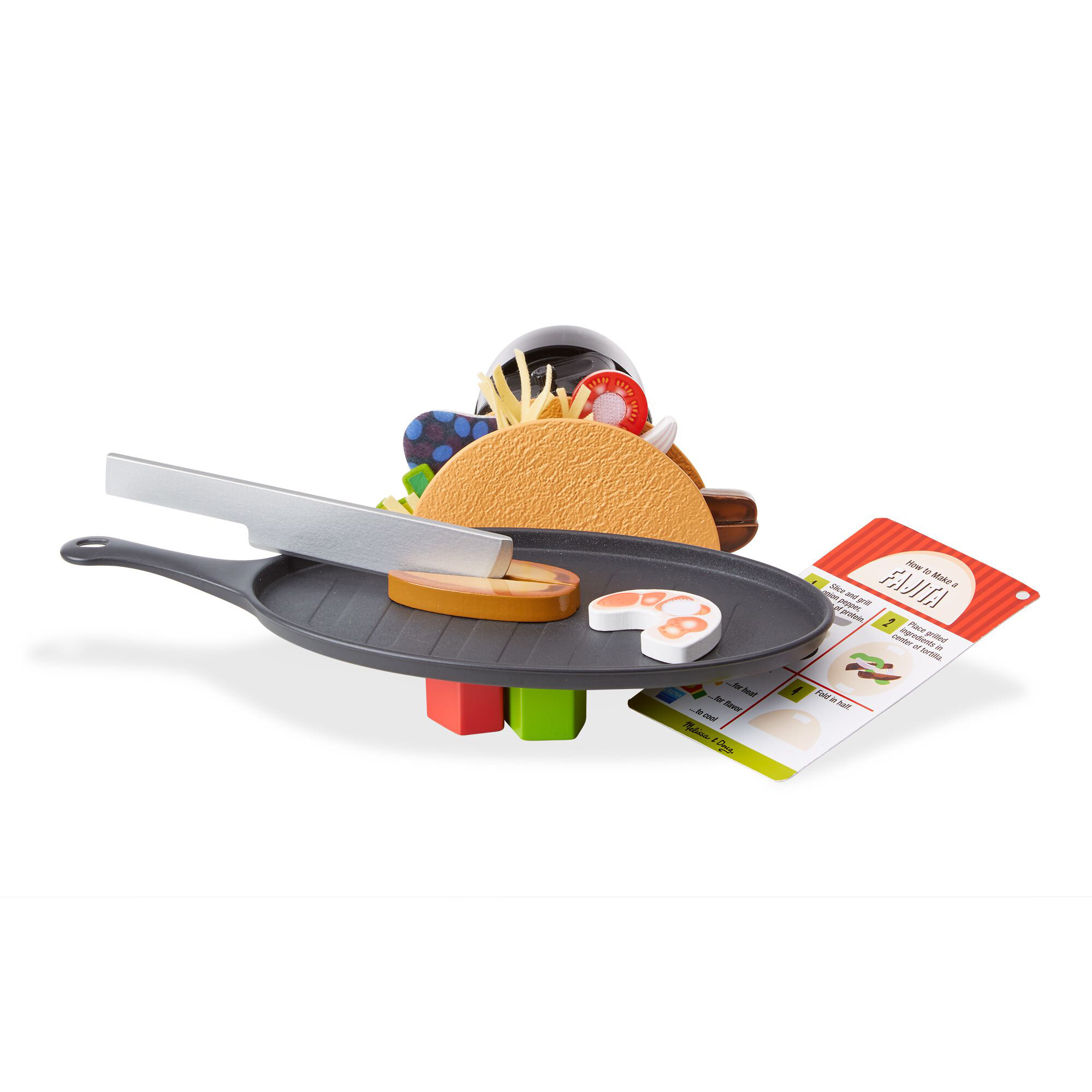 Play Food Set for Kids Mexican Taco Pretend Play Kitchen Toy for Toddlers  with Skillet and Realistic Food Accessories 21 Pieces Ages 3 4 5 6 7 8