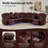 3-Pieces 210" Breathing Leather Power Reclining Theater Sectional with Wireless Chargers and LED Lighting-102670180
