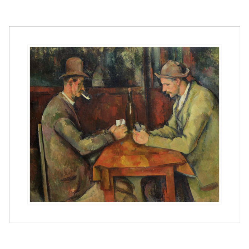 Les joueurs de cartes par Paul Cézanne, H 23,5 po x l 27,23 po