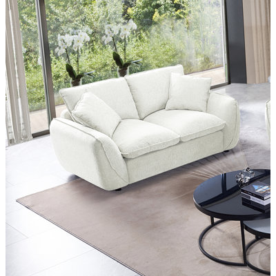 Upholstered 75.5" W Loveseat Sofa Flared Arm Down-Filled Deep Seat Sofa by Brayden Studio