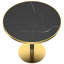 Table bistro tulipe ronde et moderne avec plateau en faux marbre, structure en métal robuste et facile à assembler-482997850