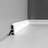 Plastic 3.125'' W x 78.75'' L Wall Base in Primed White