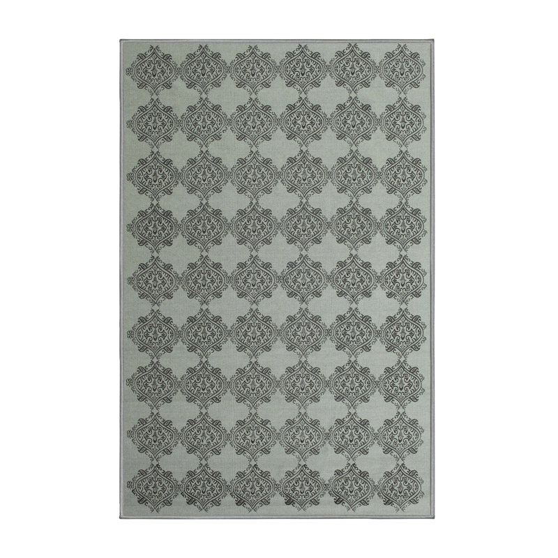 Tapis gris zone contemporaine, Rectangle 5 pi x 7 pi
