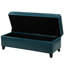 Rangement en bleu sarcelle - objet tapissier Pu, 48,59 po P 20,4 po, 18,12 H, 31,72 lb. Poids avec rangement, profondeur, largeur, hauteur, poids