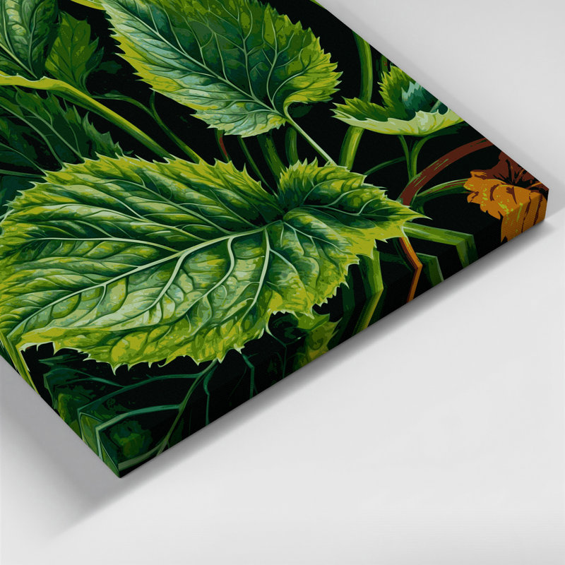 Art mural sur toile vert légumes, H 16 po x l 16 po